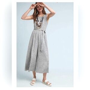 Anthropologie Meadow Rue Metallic Wide Leg Jumpsuit. Women’s Size XS.